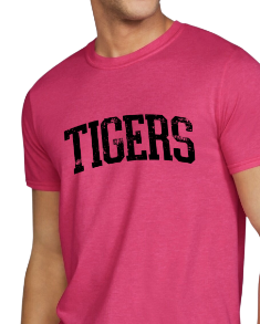 Tigers arched font black grunge