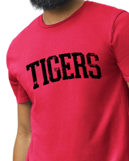 Tigers arched font black grunge