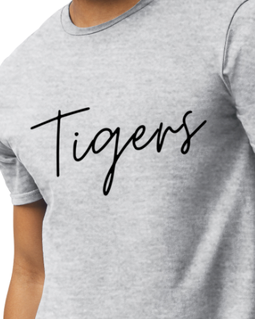 Tigers Cursive font in black