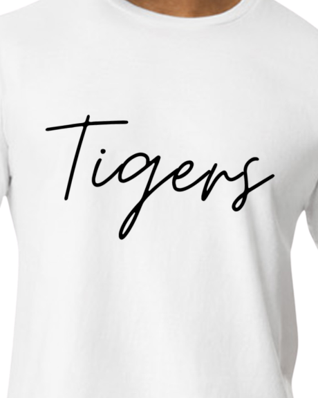 Tigers Cursive font in black