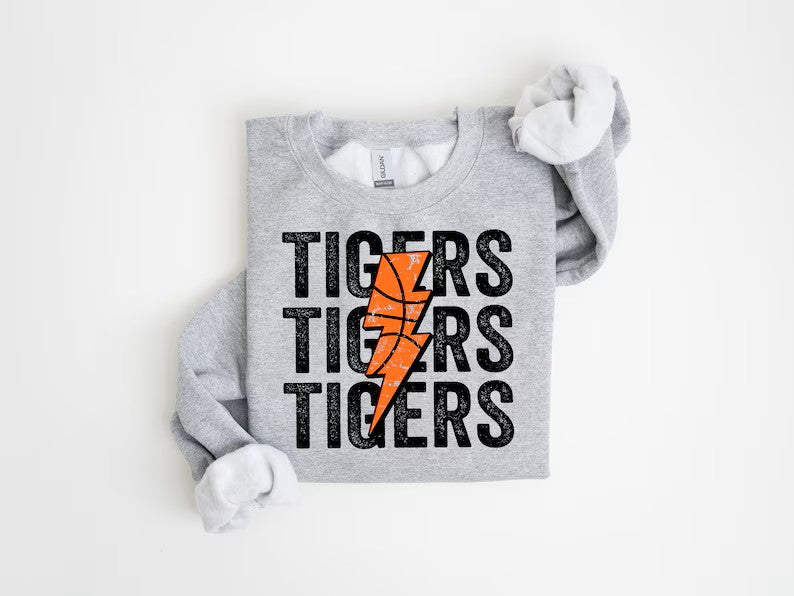 Tigers, Tigers, Tigers Basketball Lightning crewneck sweatshirt