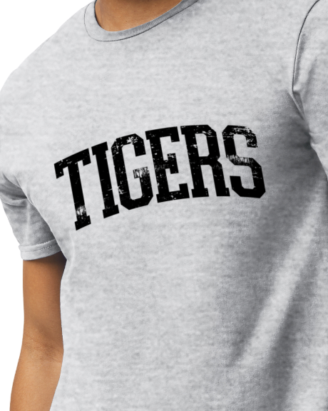 Tigers arched font black grunge